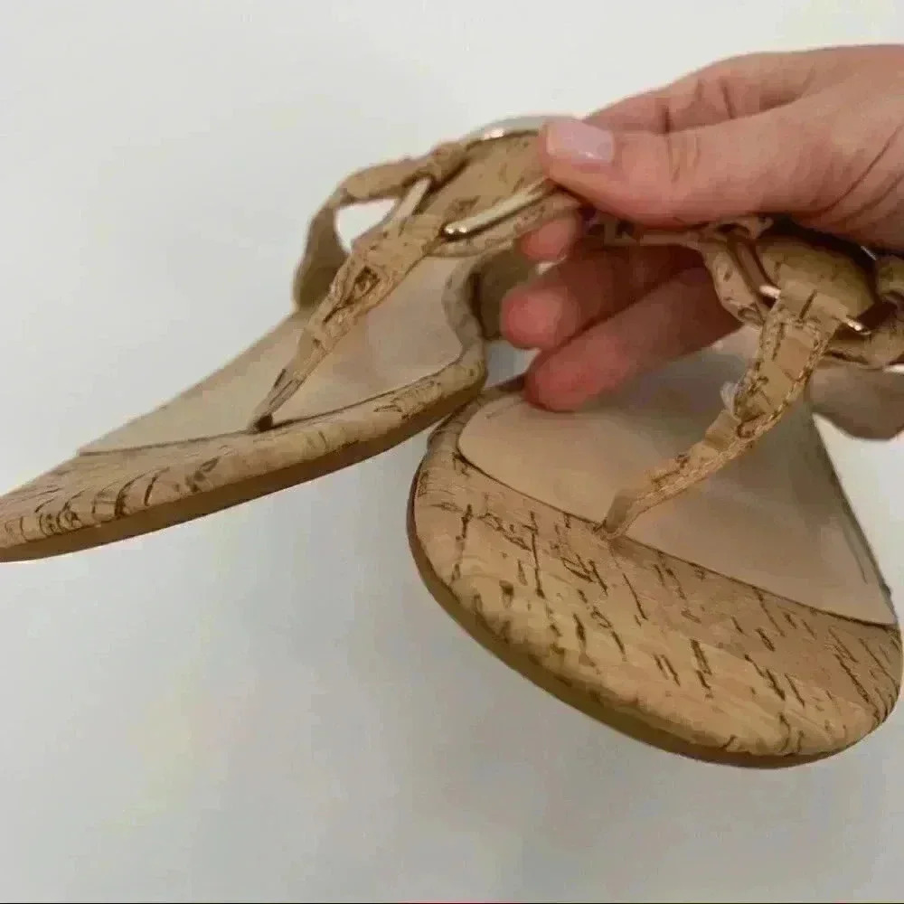 New The Limited womens sandals size 6.5 Indy cork wedge thong flip flops - Picture 8 of 12